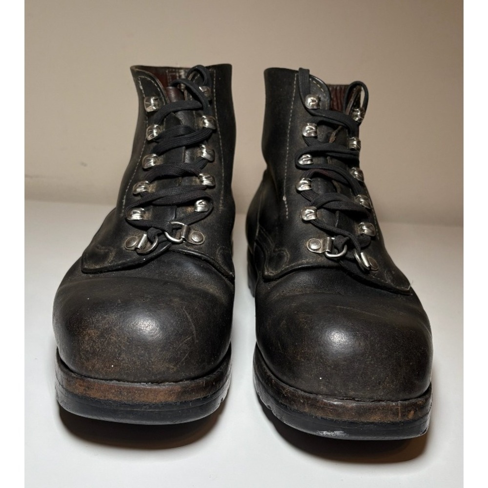 Vintage 80s Military Leather Boots Veltheim Mountaineering Swiss | Size 8 (26cm) - Picture 8 of 9
